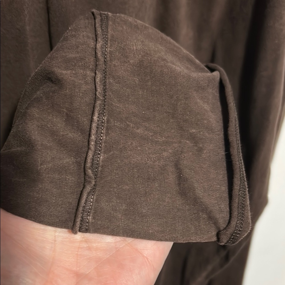 Agave Brown Long Sleeve Tee Classic Crew - Picture 3 of 5